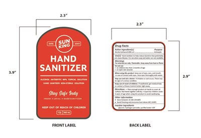SKB Hand Sanitizer Label Updated.jpg Front and Back Label for Hand Sanitizer - SKB Hand Sanitizer Label Updated
